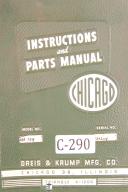 Chicago-Dreis & Krump-Chicago Dries & Drump, SBA104 Hydraulic Bending Machine Operation & Parts Manual-SBA104-01